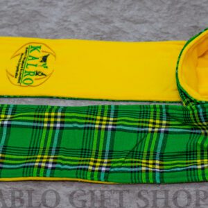 Branded Yellow Fleece Maasai Scarf