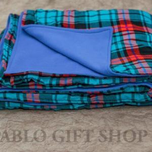Royal Blue Maasai Blanket with Light Fleece