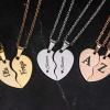 ` Couple Broken Heart Necklace Set