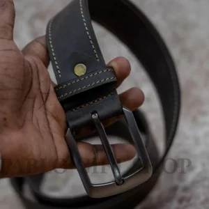 Dark Brown Men Pure Leather Belt