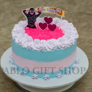 1 Kg Red Velvet Cake with paper topper