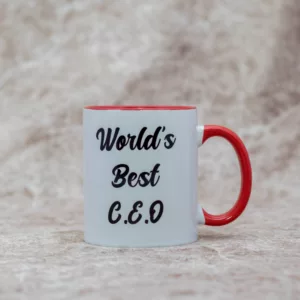 Best C.E.O red two tone mug