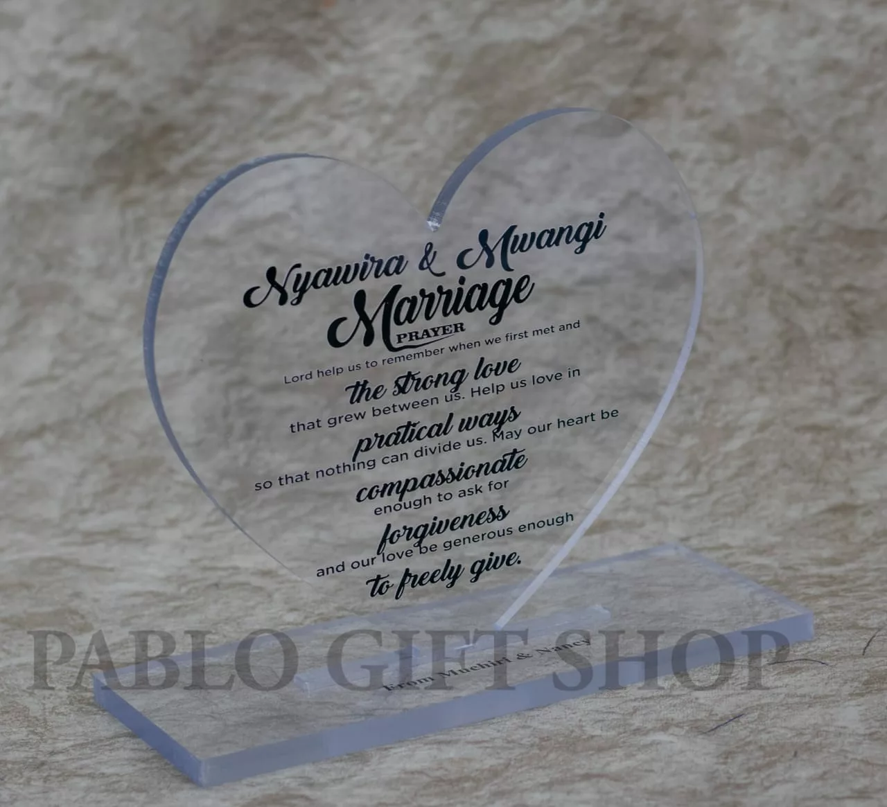 Branded crystal award made of glass