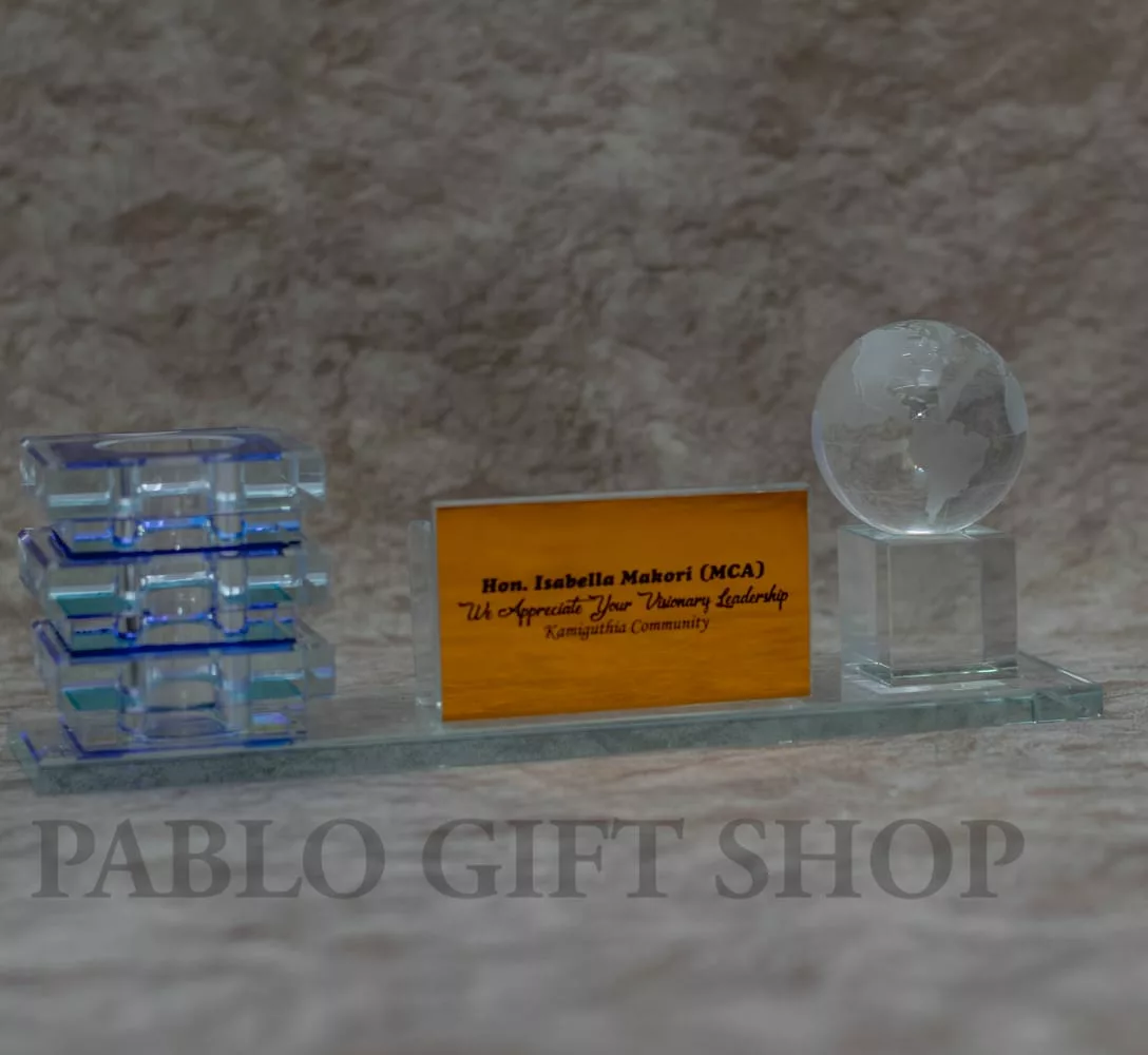 Customized Crystal Desk Office Organizer