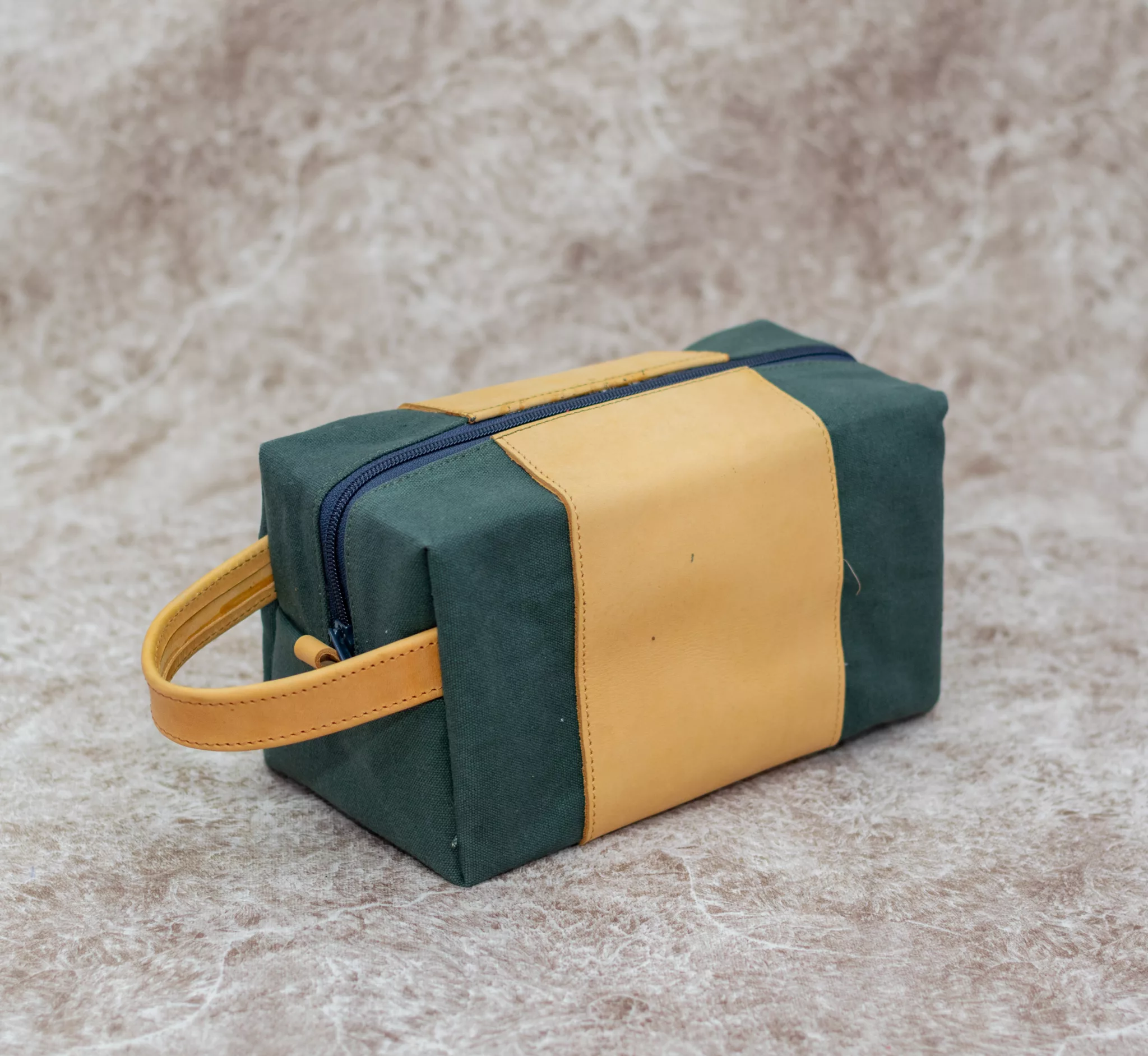 Premium Green Canvas Toiletry Bag- Perfect Travel Companion