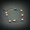 Rose Gold Love Hearts Anklet