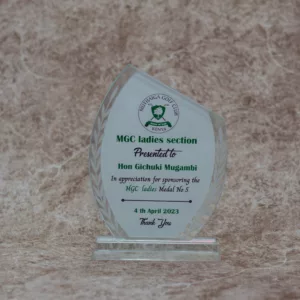 Branded Tipped Crystal Trophy Award