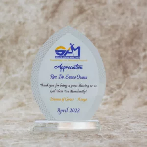 Customized Tipped Crystal Trophy