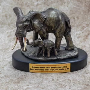 Elephant and Calf Cold-cast sculpture