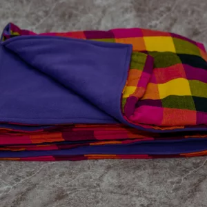 Purple Fleece and Checkered Maasai Shuka