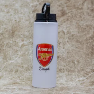 White Bottle Branded With Arsenal logo