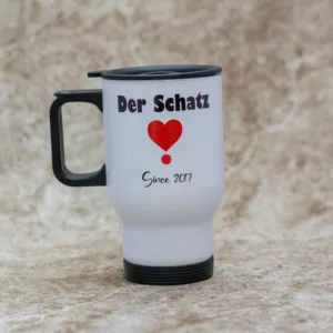 White Customized Travel Mug