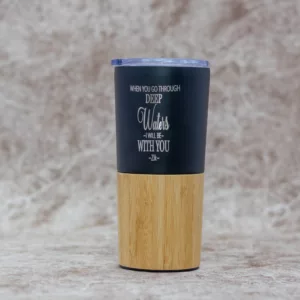 Wooden Branded Thermal mug