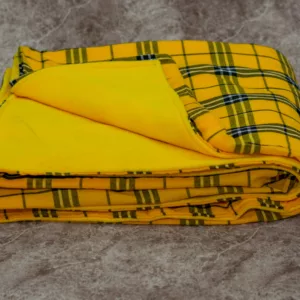 Yellow Maasai Fleece Blanket