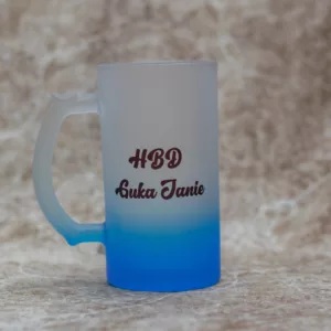 Blue Branded Frost Mug