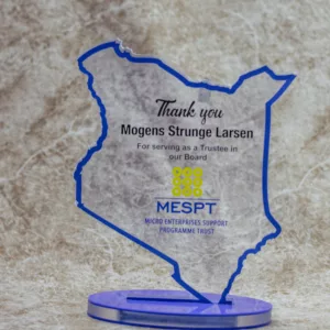 Customized Acrylic Kenyan Shaped Trophy
