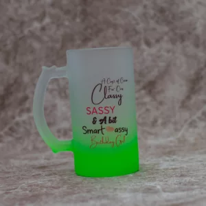 Green Branded Frost Mug