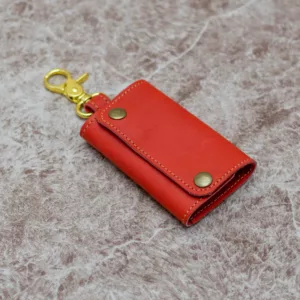 Red Wallet And Key Holder Set