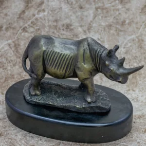 Rhino Cold Cast Sculpture