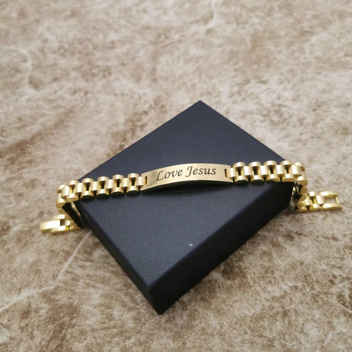 Golden Engraved Bracelet