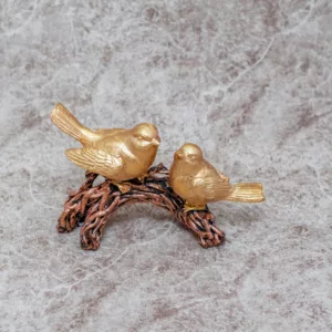 Handmade Crafts 2 Gold Sparrow Birds