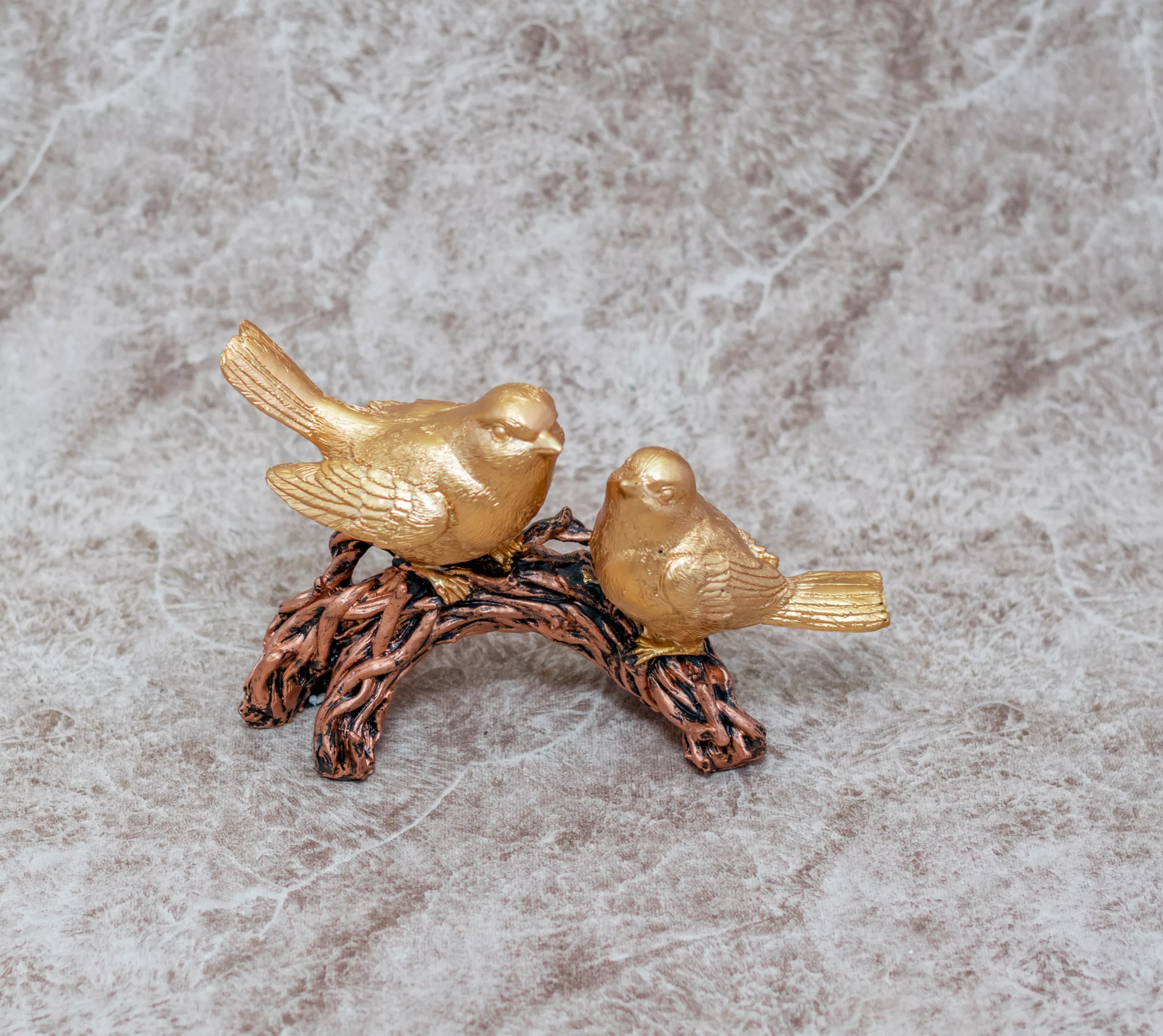 Handmade Crafts 2 Gold Sparrow Birds