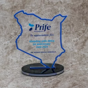 Kenyan Shaped Acrylic Trophy Award