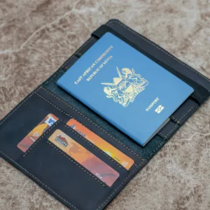 Black Pure Leather Passport Holder