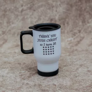 White And Black Thermal Mug