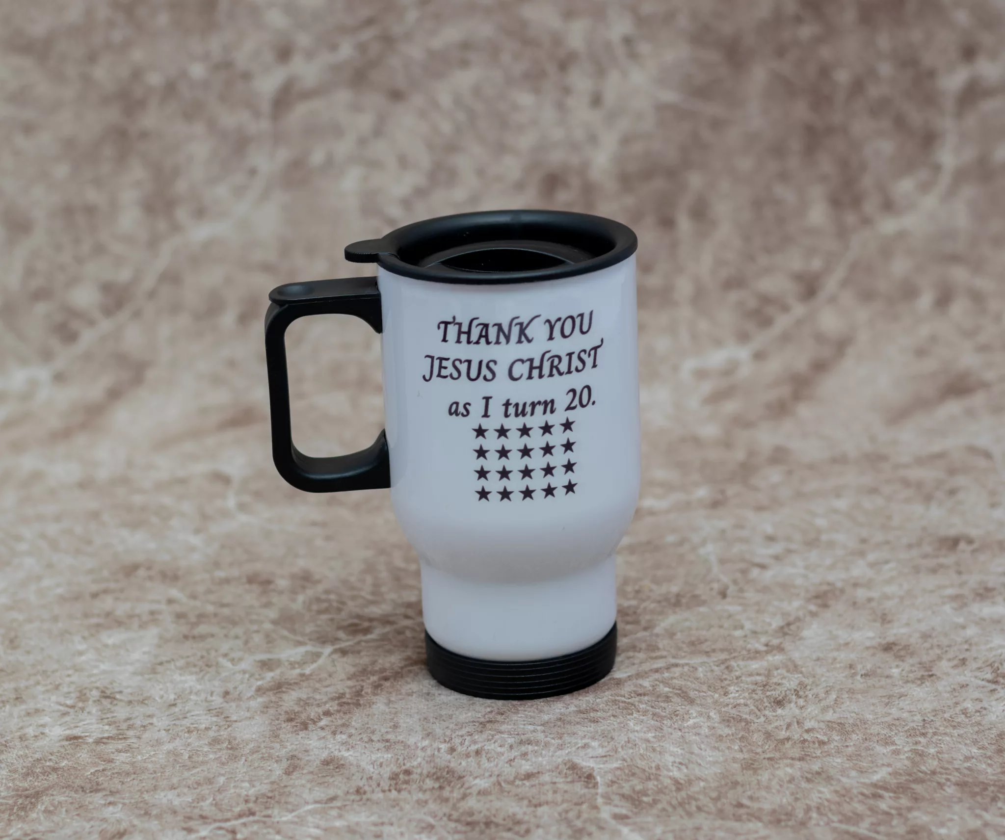White And Black Thermal Mug