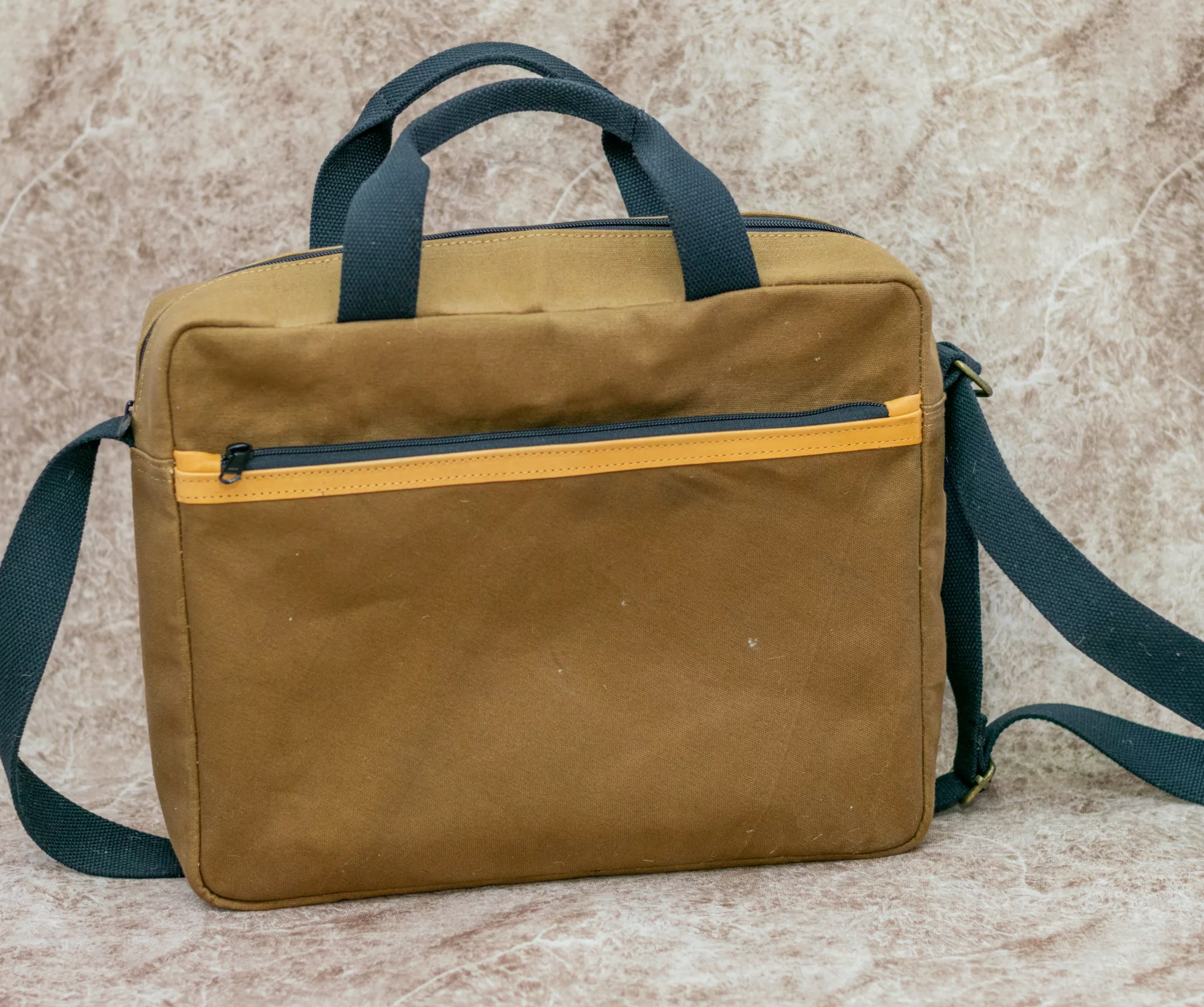 Brown Printable Canvas Sling Bag