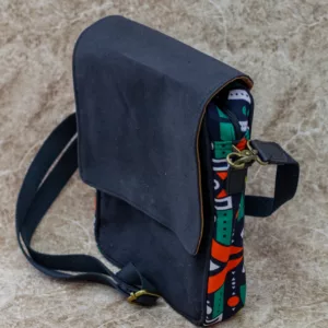 Canvas And Touch Of Ankara Sling Bag