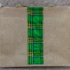 Jute Bag with a Green Maasai Shuka