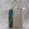 A5 Size Jute Bag With Ankara Touch
