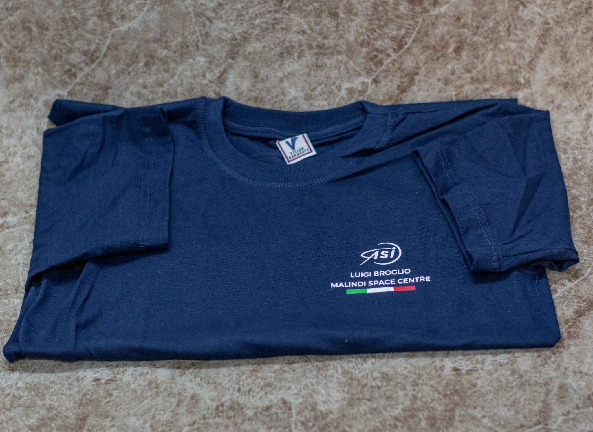 Navy Blue Tshirt Branded With Company Logo