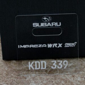 SUBARU Car Insurance Pocket Branded With Car Number Plate