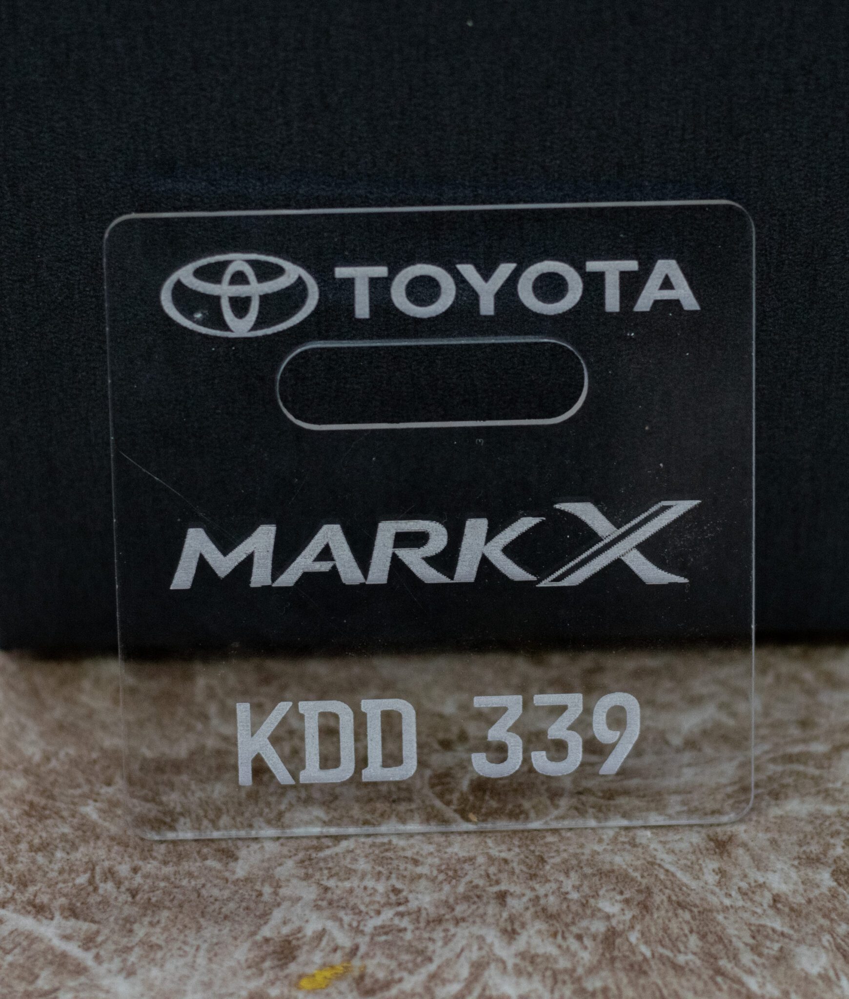 Toyota Car Insurance Pocket Branded with Car Number Plate