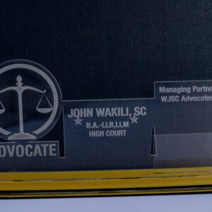 Acrylic Table Top Name plate & Pen Holder