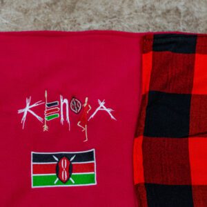 Maasai Fleece Blanket Branded With Kenyan Flag