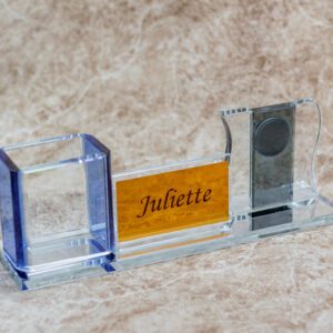 Customized Glass Desk Organizer