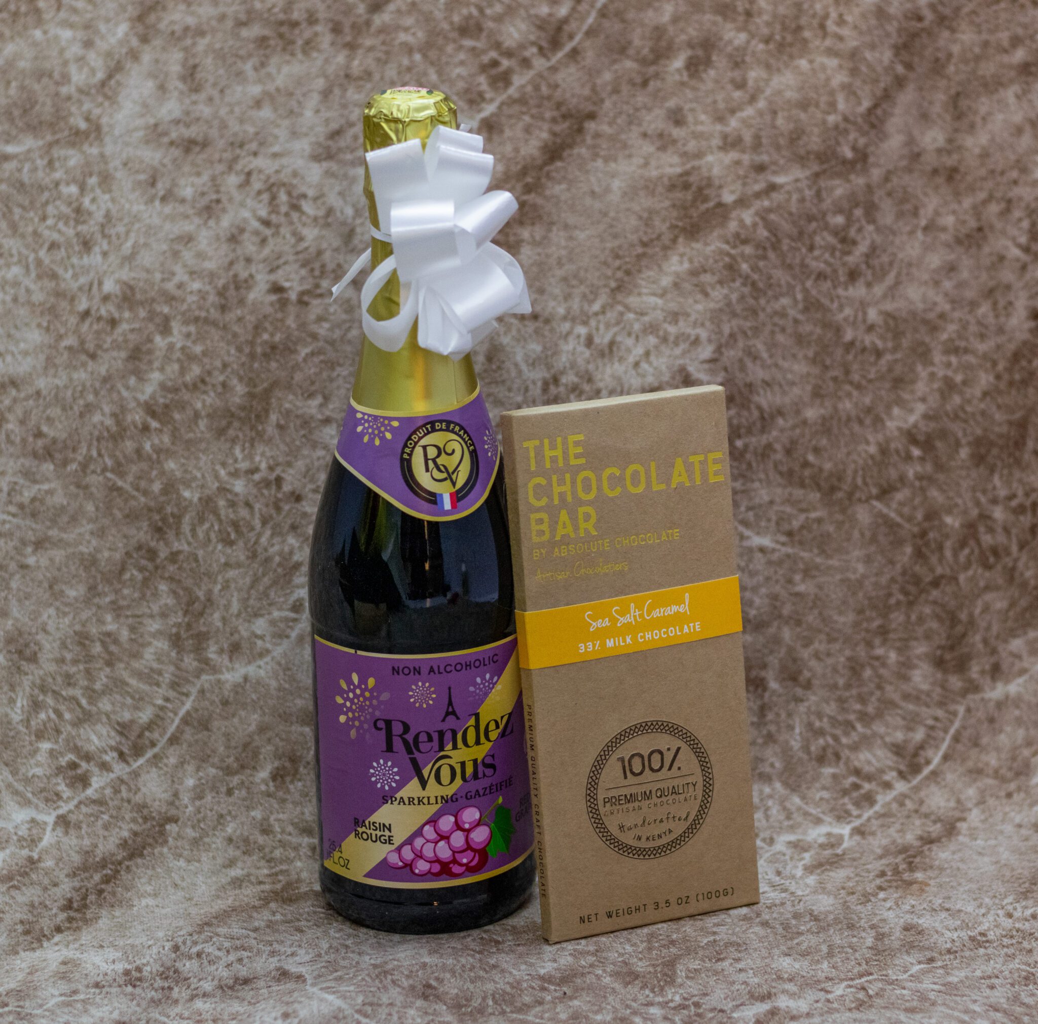 Non Alcoholic Wine And Dark Chocolate Bar