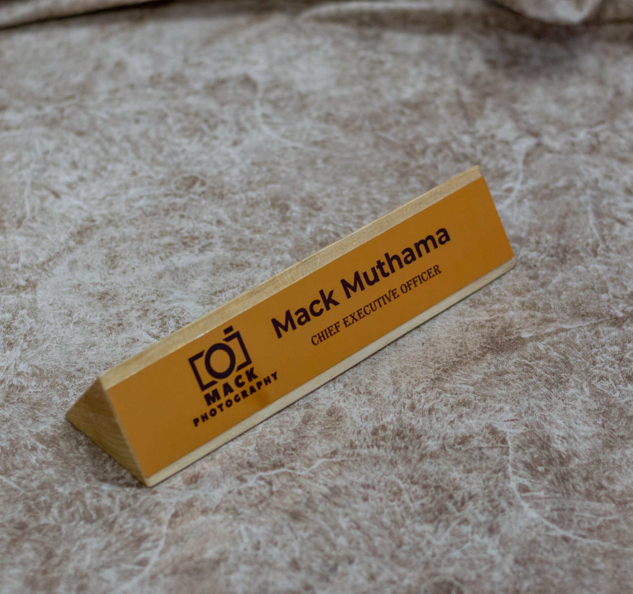 Personalized Wooden Desk Name