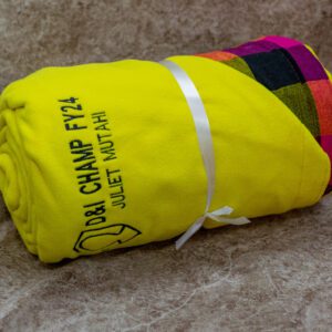 Yellow Branded Maasai Fleece Blanket