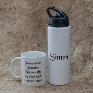 Branded White Mug And Thermal Flask