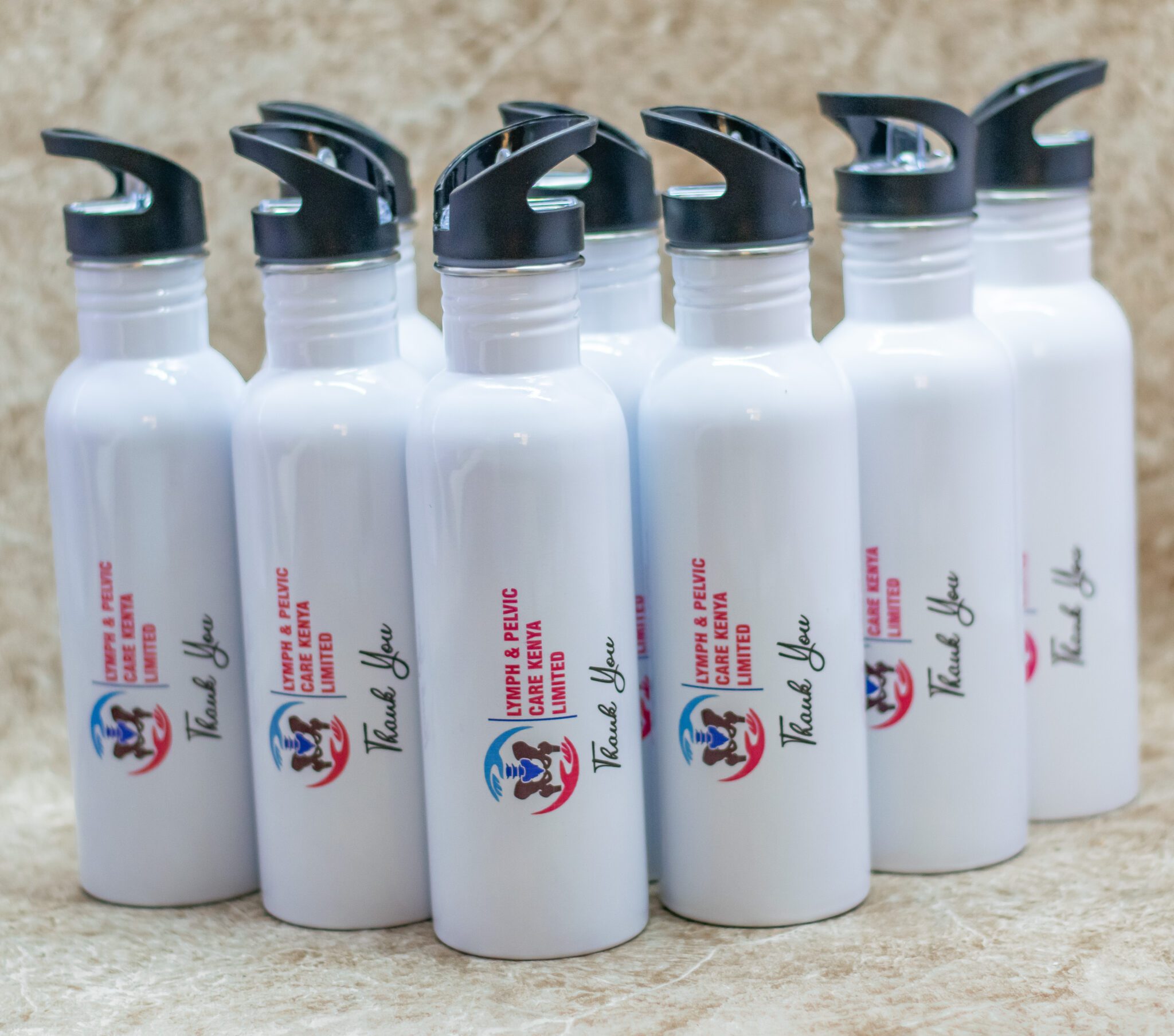 White Customized Water bottle