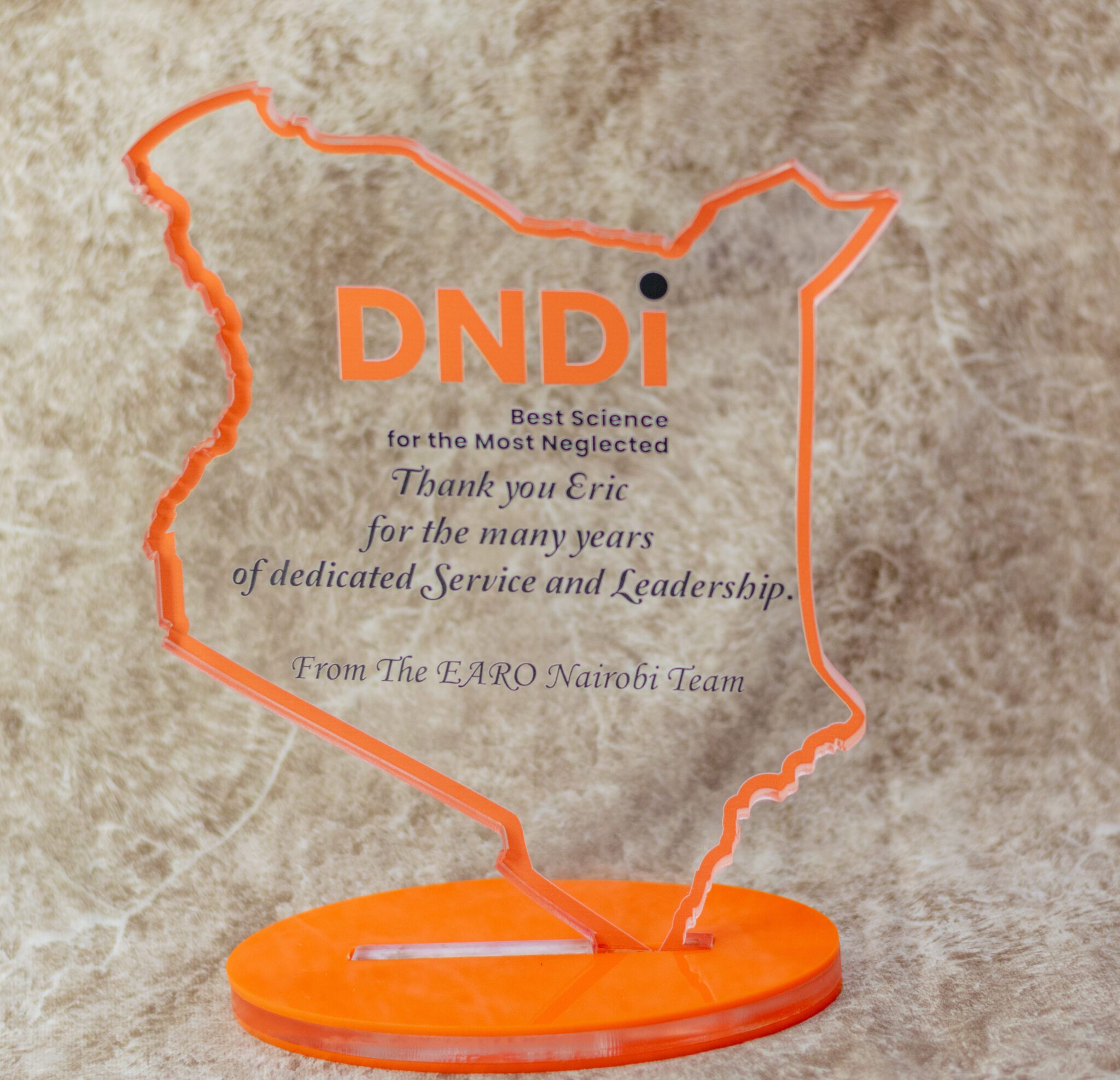 Kenyan Map Acrylic Trophy Award