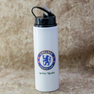 White Water bottle Branded With Chelsea Logo