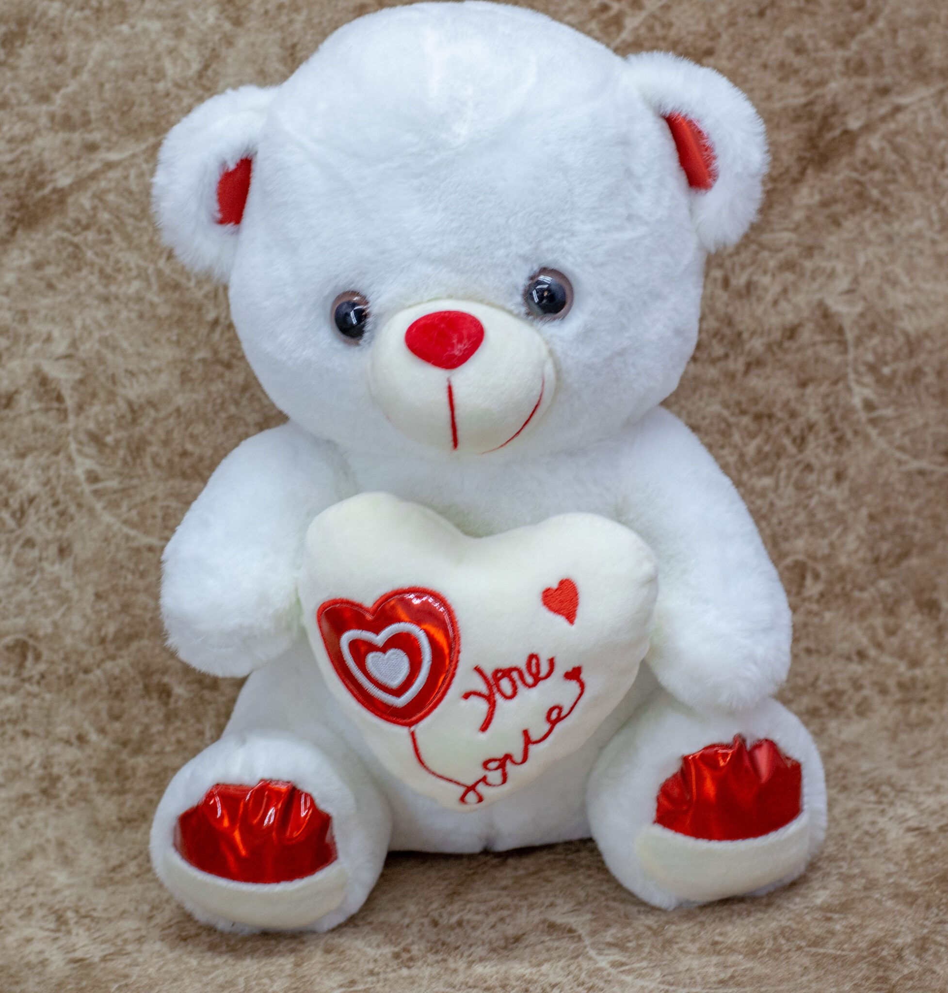 Love White And Red Teddy Bear