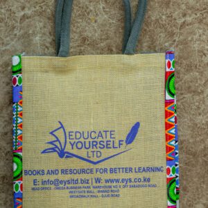 Eco-friendly Jute Bag With Ankara Touch