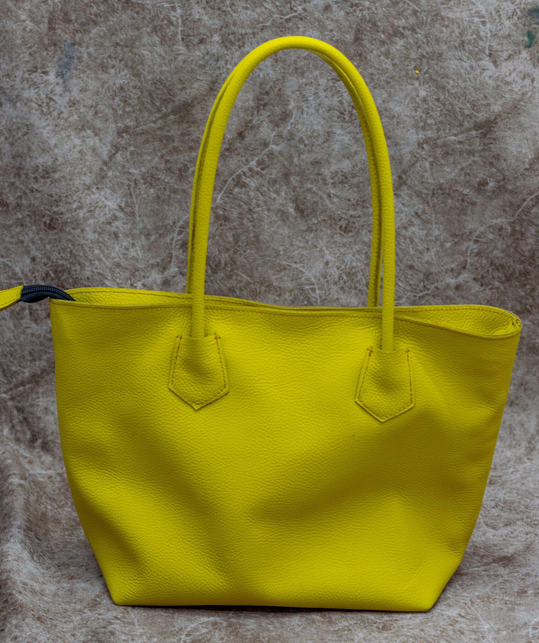 Yellow Leather Women's Handbag